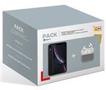 Pack iPhone reconditionné XR Blanc 64 Go Grade B + coque + verre trempé + airpods pro Grade A + coque silicone airpods