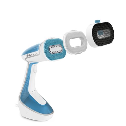 Calor Pure Tex Défroisseur Vapeur 4 En 1, Technologie Brevetée À Têtes Multiples, Défroisse, Nettoie, Assainit Naturellement, Purifie, Diffuse Des Senteurs, Convient À Tous Les Tissus Dt9530C0