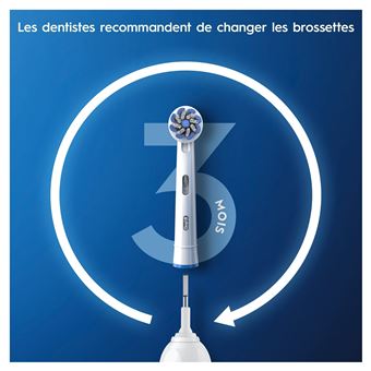 Brosse a dents electrique Oral-B Pro 3800 Sensi Ultra-Thin Blanche