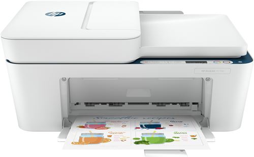 Imprimante Tout-En-Un HP Deskjet 4130E Jet D'Encre Couleur Copie Scan Blanc 6 Mois D' Instant Ink Inclus Avec HP+