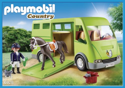 Playmobil Country 6928 Cavalier avec véhicule de transport pour