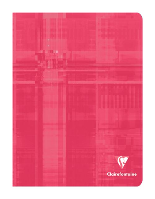 Clairefontaine 9761C Un Cahier Brochure Dos Toilé - 17x22 cm - 288 Pages Grands Carreaux - Papier Blanc 90 g - Couverture Carte Pelliculée Couleur Aléatoire : C Rhodia