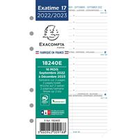 Recharge semainier Exacompta Exatime 14 1 semaine sur 2 pages à  l'horizontale 2023 2024 Blanc - Répertoire - Achat & prix
