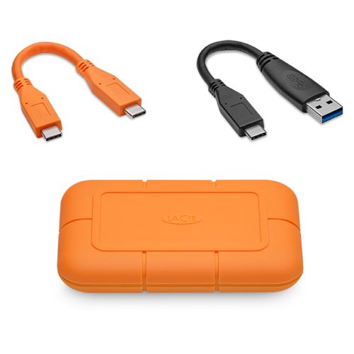 Disque SSD Externe La Cie Rugged 500 Go Orange