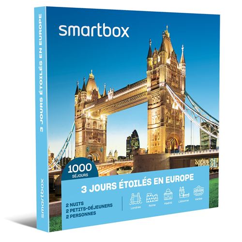 Coffret cadeau SmartBox 3 jours étoilés en Europe
