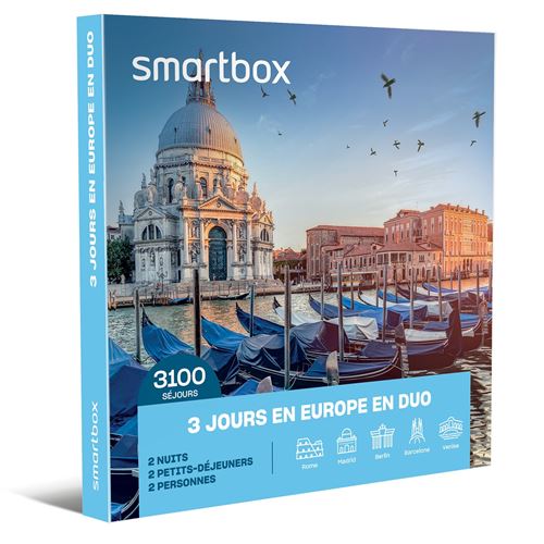 Coffret cadeau SmartBox 3 jours en Europe en duo