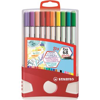 Etui 20 feutres Stabilo Colorparade Pen68 Brush