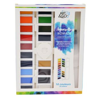 Aquarelle Oz Palette Nomade Accordéon ART & GO 18 couleurs