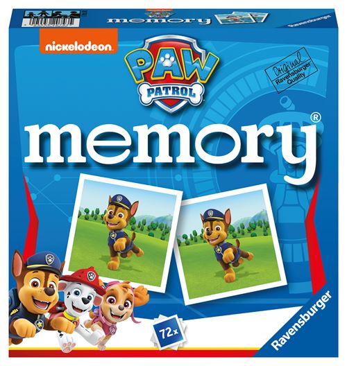 Jeu de mémoire Ravensburger Grand memory Pat'Patrouille
