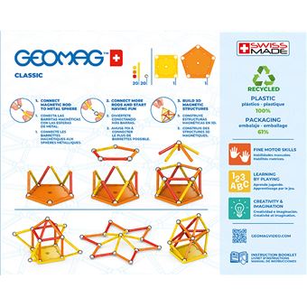 Jeu de construction magnétique Geomag Classic Green Line junior