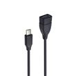 Adaptateur Accsup USB-A vers USB-C 15 cm Noir