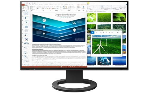 EIZO FlexScan EV2485-BK - Écran LED - 24.1 - 1920 x 1200 WUXGA @ 60 Hz - IPS - 350 cd/m² - 1000:1 - 5 ms - HDMI, DisplayPort, USB-C - haut-parleurs - noir