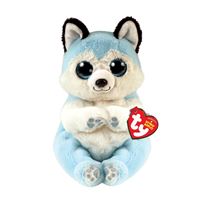 Peluche Ty Beanie Bellies Thunder le husky 15 cm Bleu