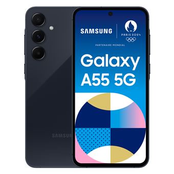 Smartphone Samsung Galaxy A55 6,6" 5G Nano SIM 128 Go Bleu nuit - 1