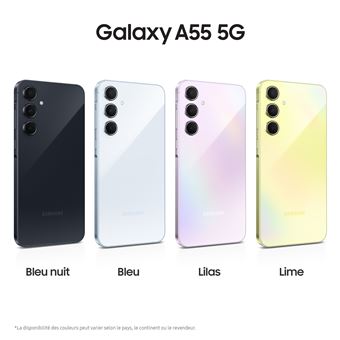 Smartphone Samsung Galaxy A55 6,6" 5G Nano SIM 128 Go Bleu nuit