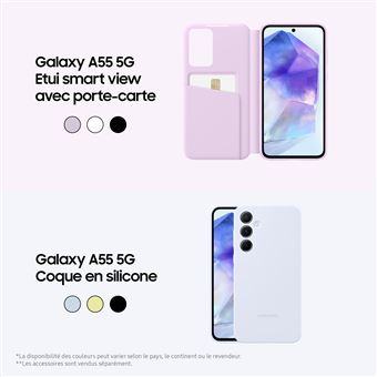 Smartphone Samsung Galaxy A55 6,6" 5G Nano SIM 128 Go Bleu nuit