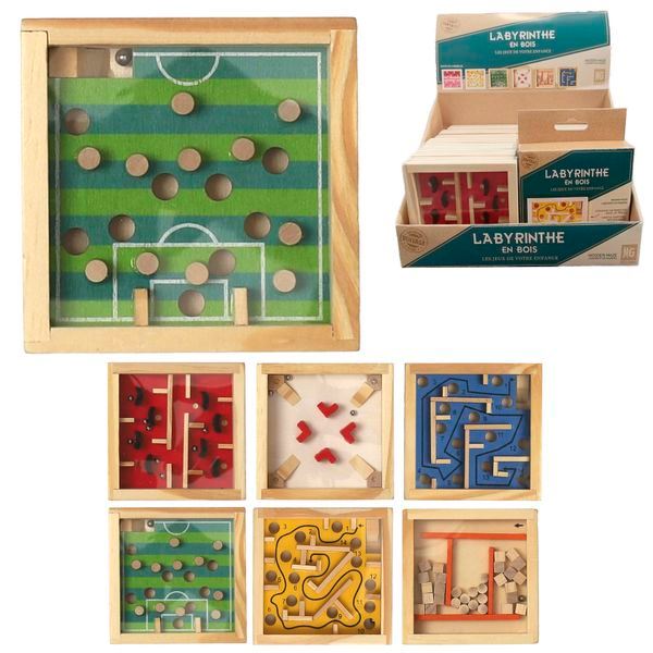 Lot De 10 Mini Casse-tête Labyrinthe Football - Jeu De Poche 6.5 Cm Pour Fêtes Et Cadeaux
