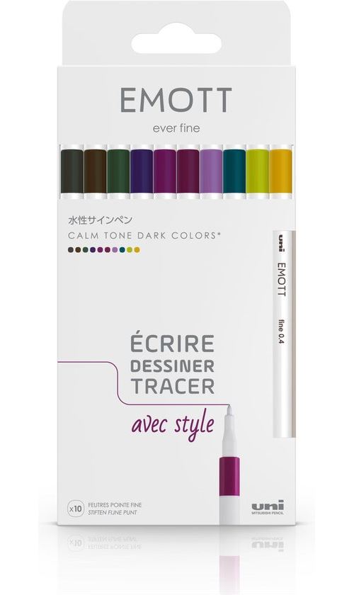 Pochette 10 feutres Emott Calm Tone Colors