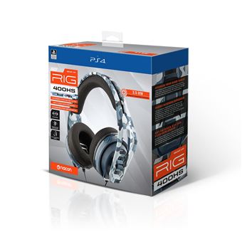 Casque Gaming Stéréo filaire Nacon RIG400HS pour PS4 Bleu camo