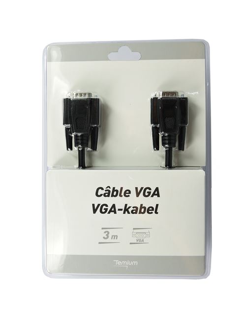 TEMIUM CABLE VGA 3M BLACK