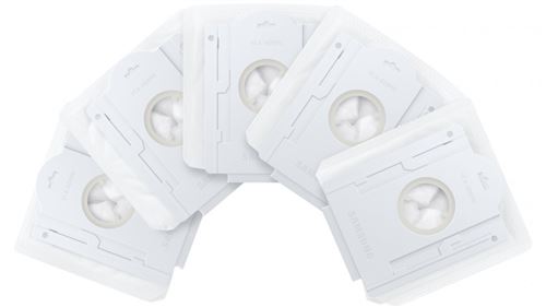 Lot de 5 Sacs à poussière pour Clean Station™ Samsung VCA-ADB90 Blanc