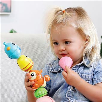 Jeu d'éveil Lalaboom Baril 3 animaux 6 perles et accessoires 21 pièces