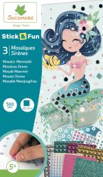 Jeu créatif Stick N Fun mosaïques sirènes 500 pièces