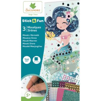 Jeu créatif Stick N Fun mosaïques sirènes 500 pièces