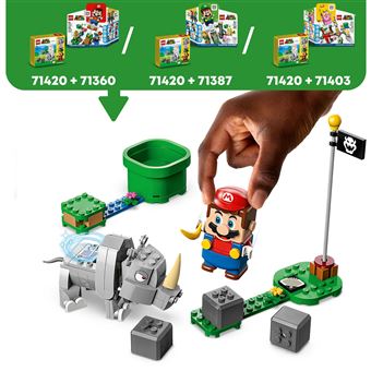 LEGO® Super Mario 71420 Ensemble d'extension Rambi le rhinocéros