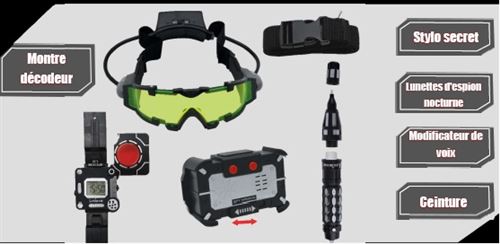 Gioco Investigativo Kit Détective Enfant 50 Pièces | Stylo UV, Loupe, Badges | Jeu De Rôle
