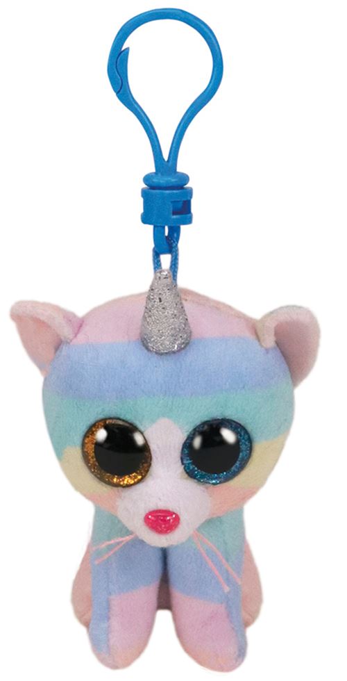 Porte cles en peluche Ty Beanie Boo s Clip Heather Le chat Licorne Peluche Achat prix fnac
