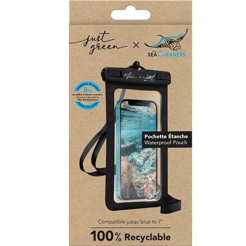 Housse Étanche Smartphone NOVAGO - Jusqu'à 10m - Boussole Incluse - Vert Armée
