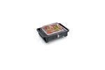 SEVERIN PG8123 Barbecue de table Style Evo 2500W - 0° a 350°C en 10 min - Bac a eau réducteur de fumée et d'odeurs - Pare-vent -Noir