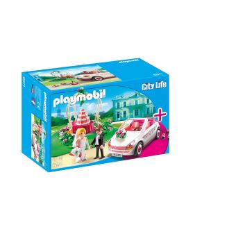 Playmobil City Life 6871 Starter Set Couple de mariés avec voiture - 1
