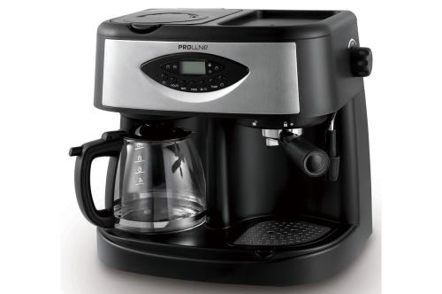 Proline Cbe16 - Machine Ã Cafã© Avec Machine Ã Filtre Et Buse Vapeur "Cappuccino" - 15 Bar - 10 Tasses - Noir / Argent
