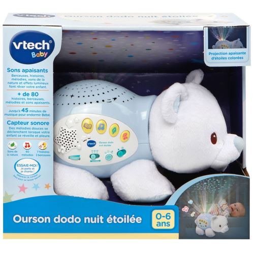 Veilleuse musicale Ourson dodo nuit étoilée Vtech Baby - Autres jeux  d'éveil