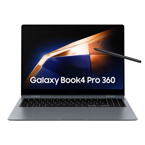 PC Portable Samsung Galaxy Book4 Pro 360 16 WQXGA 120 Hz Intel® Core™ Ultra 7 16 Go RAM 512 Go SSD Gris