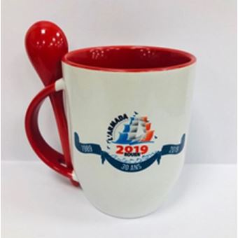 Mug bicolore avec cuillère Armada