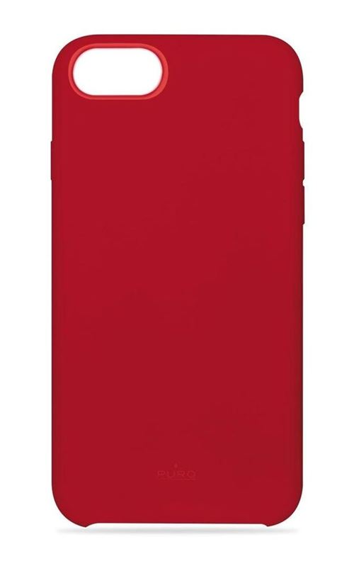 Coque Souple Rouge Puro Icon Rouge pour iPhone 6/6s/7/8/SE 2020