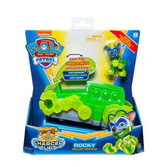 Véhicule et figurine Paw Patrol Rocky Mighty Pups Charged Up