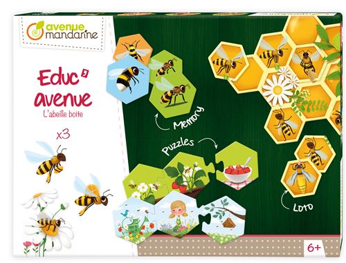 Jeu découverte Avenue Mandarine EducAvenue L'Abeille boîte