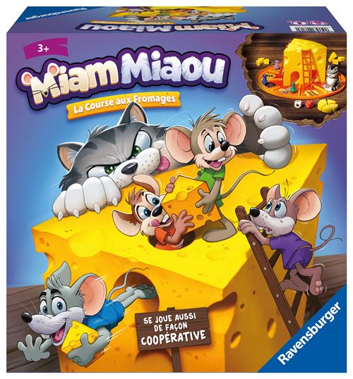 Jeu de Société Ravensburger Miam Miaou – Course Aux Fromages pour Enfants dès 3 Ans - vue 1