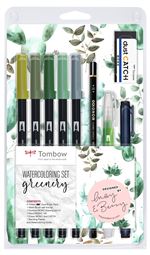 Kit pour aquarelle Tombow France & Benelux Greenery 11 pièces