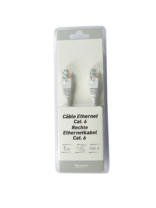TEMIUM RJ45 NETWORK CABLE 1M WHITE