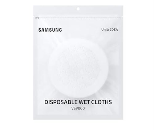 Lot de 20 Lingettes nettoyantes Samsung VCA-SPA90 pour Double serpillière motorisée Blanc
