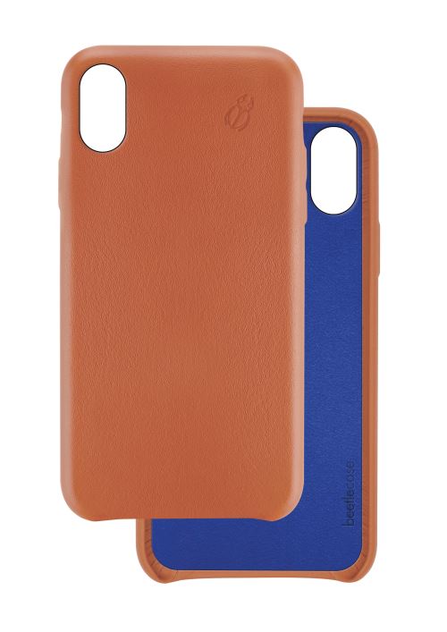 Coque Beetle Case en Cuir Orange pour iPhone X