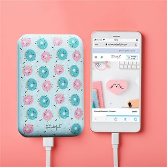 Batterie externe Mr. Wonderful Donuts WMRPWB009 10000 mAh Bleu