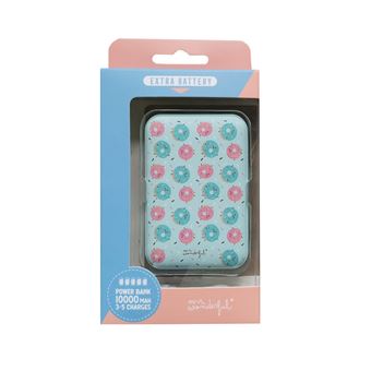 Batterie externe Mr. Wonderful Donuts WMRPWB009 10000 mAh Bleu