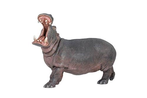 Gris Figurine Papo Hippopotame Adulte