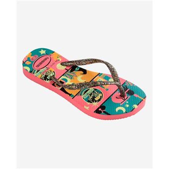 Tongs et espadrilles sportswear Havaianas Kids Slim Fashion Pink Porcelain Taille 31-32